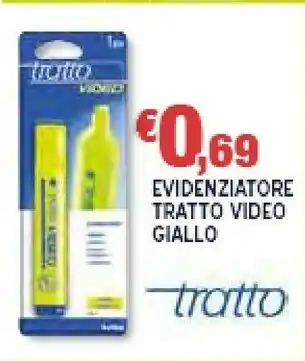Tratto Evidenziatore Video Giallo