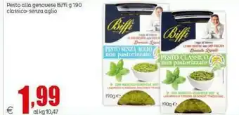 Elite Biffi Pesto Con Basilico Genovese DOP Senza Aglio 190 G(ml) offerta