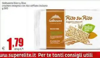 Elite Galbusera Riso Su Riso Cracker Con Riso Soffiato 380 G(ml) offerta