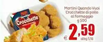 Elite Martini Alimentare - Crocchette di Pollo al Formaggio 500 g(ml) offerta