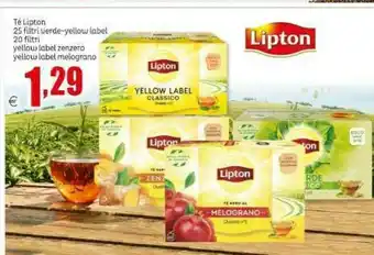 Lipton Tea Lipton Te 25 Filtri Verde Yellow Label