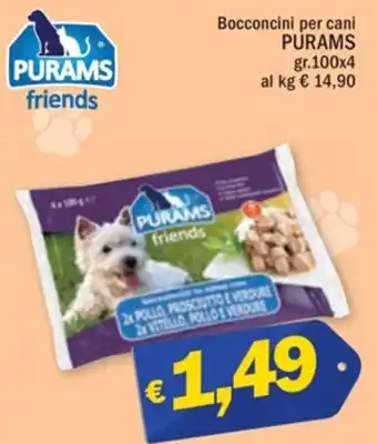 Ard Discount Bocconcini per cani PURAMS gr.100x4 offerta