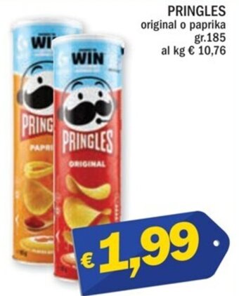 PRINGLES original o paprika gr.185