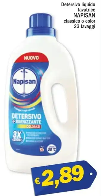 Ard Discount Detersivo liquido lavatrice NAPISAN classico o color 23 lavaggi offerta