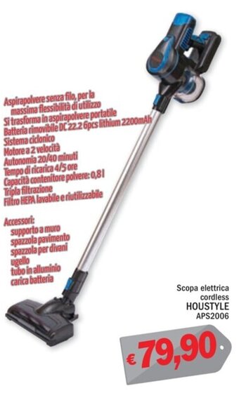 Ard Discount Scopa elettrica cordless HOUSTYLE APS2006 offerta