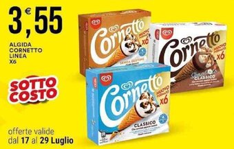 Vantaggio Cash&Carry ALGIDA CORNETTO LINEA X6 offerta