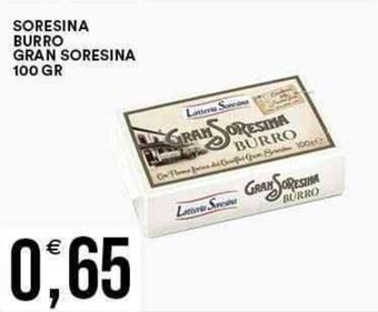 Vantaggio Cash&Carry SORESINA BURRO GRAN SORESINA 100 GR offerta