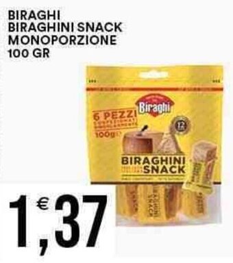 Vantaggio Cash&Carry BIRAGHI BIRAGHINI SNACK MONOPORZIONE 100 GR offerta