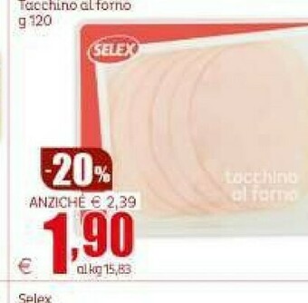 Elite Selex Tacchino Al Forno 120g offerta