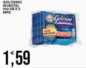 GOLOSINO WURSTEL 100 GR X 5 MPK