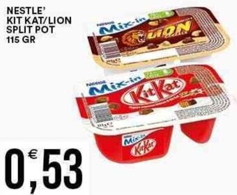 Vantaggio Cash&Carry NESTLE' KIT KAT/LION SPLIT POT 115 GR offerta