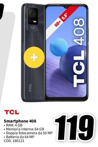 MediaWorld TCL Smartphone 408 offerta