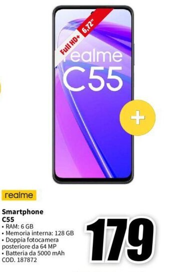 MediaWorld realme Smartphone C55 offerta