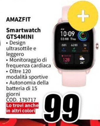 MediaWorld AMAZFIT Smartwatch GTS4MINI offerta
