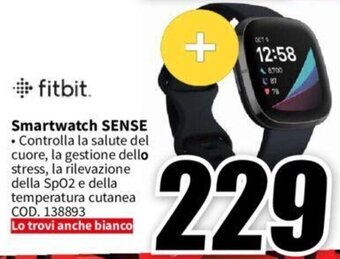 MediaWorld fitbit Smartwatch SENSE offerta