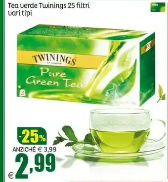 Elite Twinings Tea Verde 25 Filtri offerta
