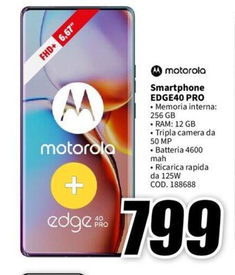 MediaWorld motorola Smartphone EDGE40 PRO offerta