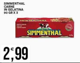 Vantaggio Cash&Carry SIMMENTHAL CARNE IN GELATINA 90 GR X 3 offerta