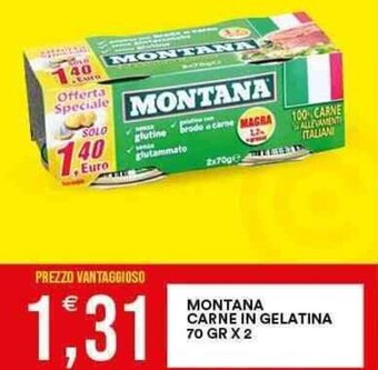 Vantaggio Cash&Carry MONTANA CARNE IN GELATINA 70 GR X 2 offerta