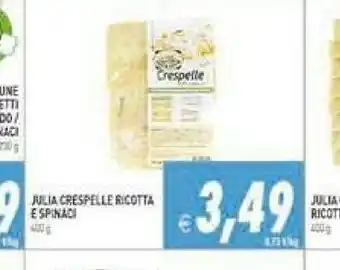 Gros Julia Crespelle Ricotta E Soinaci offerta