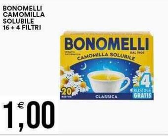 Vantaggio Cash&Carry BONOMELLI CAMOMILLA SOLUBILE 16+4 FILTRI offerta