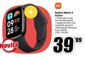 MediaWorld Redmi Watch 3 Active offerta