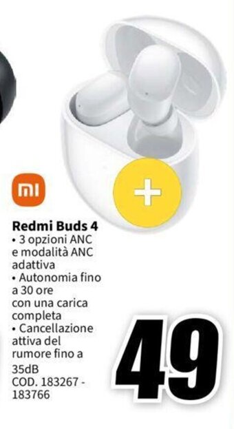 MediaWorld Redmi Buds 4 offerta