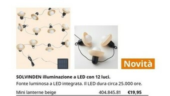 Solvinden Illuminazione A Led Con 12 Luci