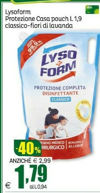 Elite Lysoform Protezione Casa Pouch offerta