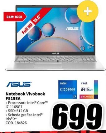 MediaWorld ASUS Notebook Vivobook F515EA offerta