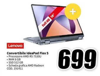 MediaWorld Lenovo Convertibile IdeaPad Flex 5 offerta