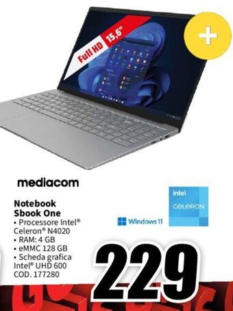 MediaWorld mediacom Notebook Sbook One offerta