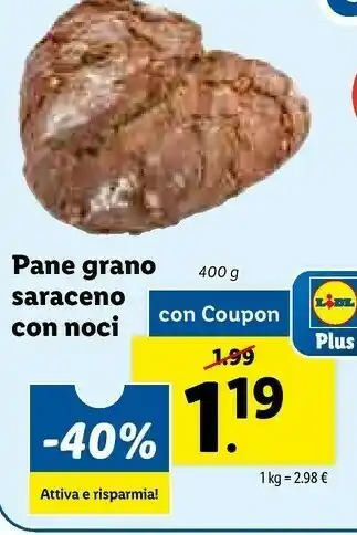 Lidl Pane Grano Saraceno Con Noci offerta