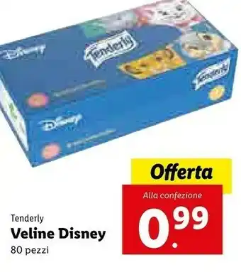 Lidl Tenderly Veline Disney offerta