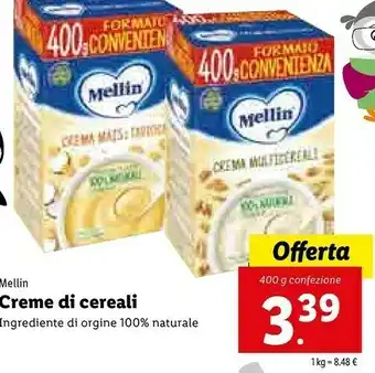 Lidl Mellin Creme Di Cereali offerta