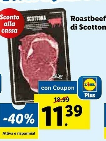 Lidl Roastbeef Di Scottona offerta