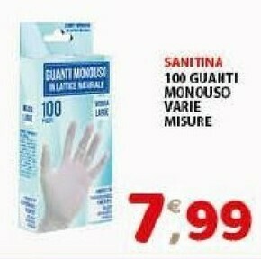 Mio Market Sanitina 100 Guanti Monouso offerta