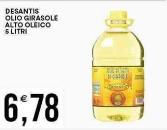 Vantaggio Cash&Carry DESANTIS OLIO GIRASOLE ALTO OLEICO 5 LITRI offerta