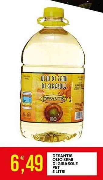 Vantaggio Cash&Carry DESANTIS OLIO SEMI DI GIRASOLE PET 5 LITRI offerta