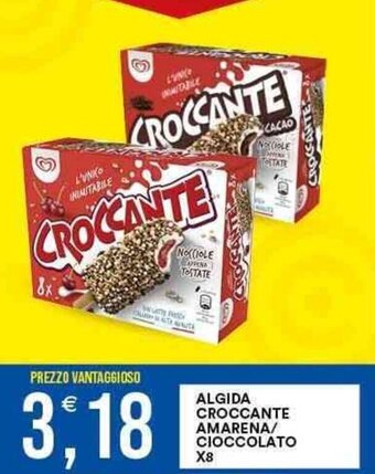 Vantaggio Cash&Carry ALGIDA CROCCANTE AMARENA/ CIOCCOLATO X8 offerta