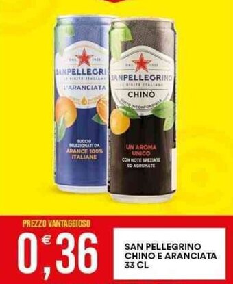 Vantaggio Cash&Carry SAN PELLEGRINO CHINO E ARANCIATA 33 CL offerta