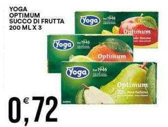 YOGA OPTIMUM SUCCO DI FRUTTA 200 ML X 3