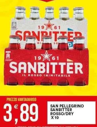 SAN PELLEGRINO SANBITTER ROSSO/DRY x 10