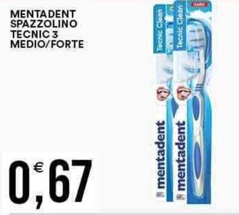 Vantaggio Cash&Carry MENTADENT SPAZZOLINO TECNIC 3 MEDIO/FORTE offerta