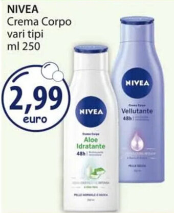 Acqua & Sapone NIVEA Crema Corpo vari tipi ml 250 offerta