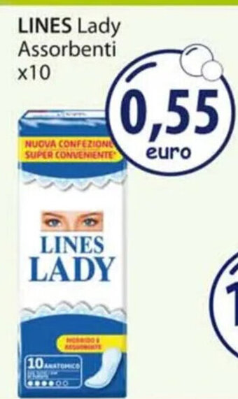 Acqua & Sapone LINES Lady Assorbenti x10 offerta