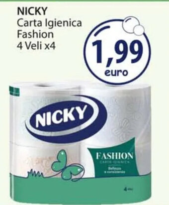 Acqua & Sapone NICKY Carta Igienica Fashion 4 Veli x4 offerta