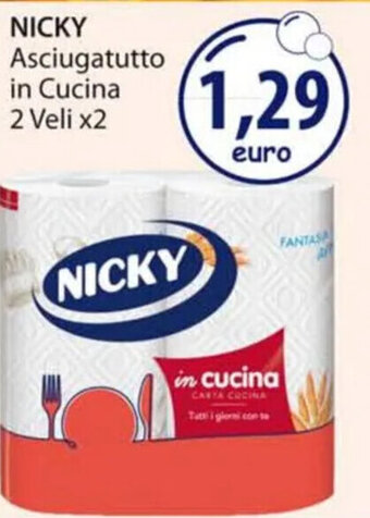 Acqua & Sapone NICKY Asciugatutto in Cucina 2 Veli x2 offerta