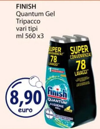 Acqua & Sapone FINISH Quantum Gel Tripacco vari tipi ml 560 x3 offerta