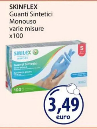 Acqua & Sapone SKINFLEX Guanti Sintetici Monouso varie misure x100 offerta